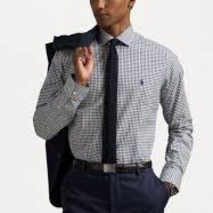 Polo Ralph Lauren NWOT Classic Fit Nevis Blue Plaid Twill Shirt Size Large